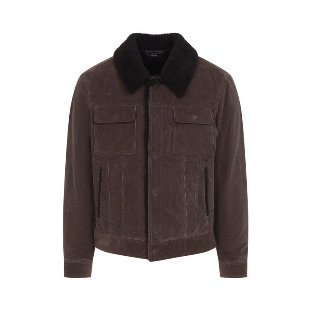 Tom Ford 900 Wale Cord Sherling Collar Trucker Men